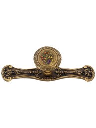 Bouquet of Fruit Cabinet Knob with Back Plate